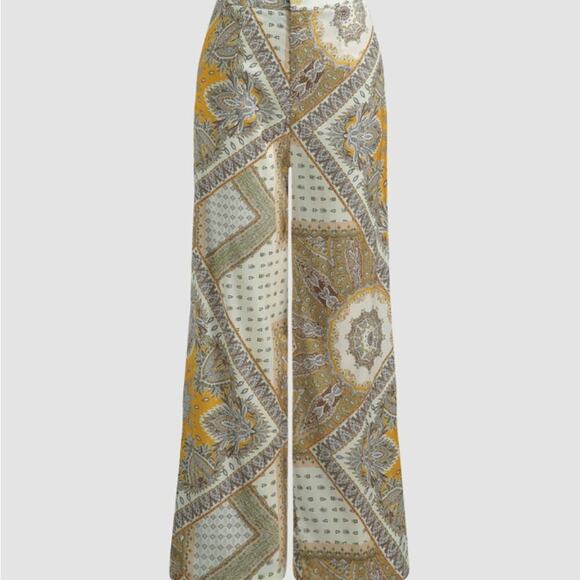 Cider Boho Paisley Backless Tank Top halter and pants set high waisted wide leg - Picture 13 of 14